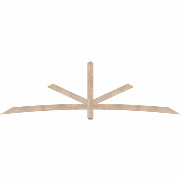 Ekena Millwork Alberta Smooth Timber Gable Bracket, Douglas Fir, 108"W x 31 1/2"H x 1 1/2"D x 3 1/2"F, 7/12 Pitch GBW108X31X0204ALB00SDF - main